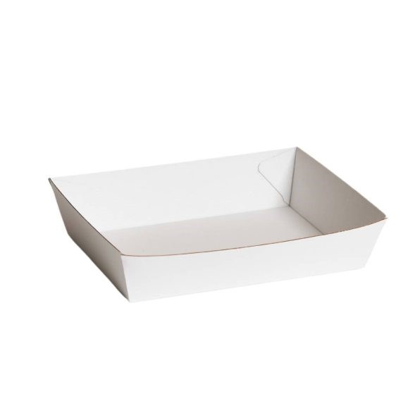 Open Tray 5 - PLAIN WHITE - 255mm x 180mm x 58mm